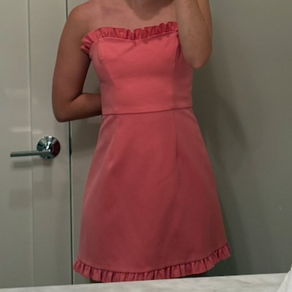 French Connection Strapless Coral Mini Dress – Size 4